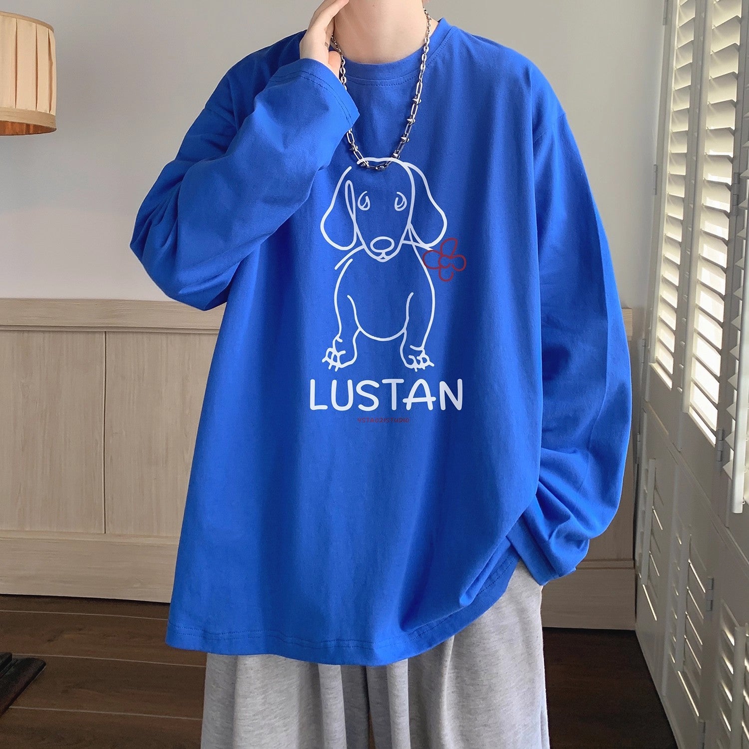 T-shirt à manches longues imprimé pour chiot de dessin animé