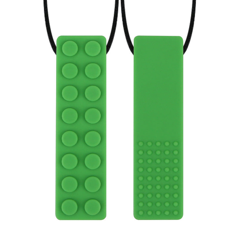 Bâtir des blocs d'attache Pendentif d'échec Rainbow Teether Baby Teether Stick Auto-fermeture