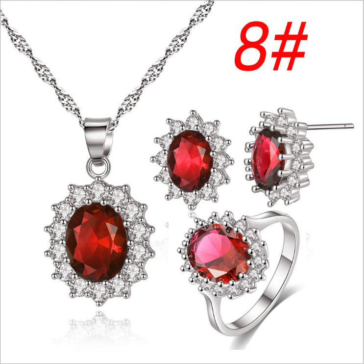 Ensemble de bijoux de tournesol Collier Anneau Boucles d'oreilles Boucles d'oreilles