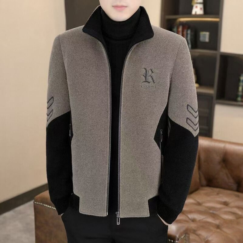 Veste de manchette pour hommes avec doublure en polaire et vêtements de dessus épais