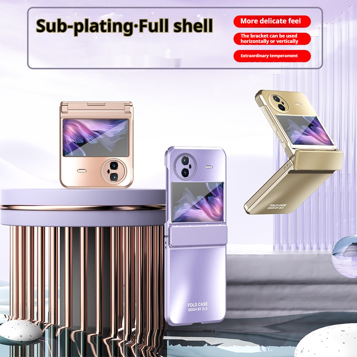 Matte Plating Telephone Case Mode Trois en un