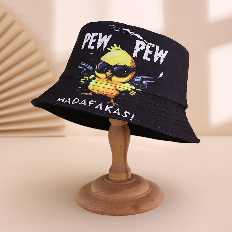 Men's and Women's Multi-usage Imprimé en forme de lettre style Canard jaune Casual Fisherman H