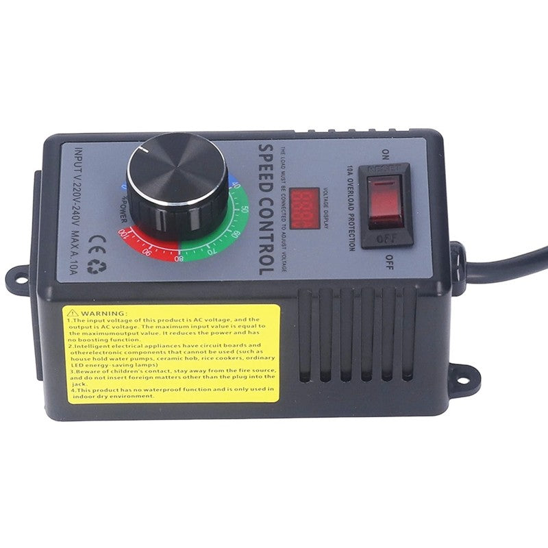 Contrôleur de vitesse de moteur S Sorcellerie AC 220V-240V Affichage de tension en temps réel Plug UK