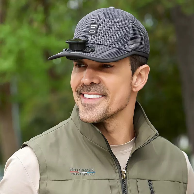 Chapeau d'éventail solaire avec grand chapeau d'ombre solaire pour les hommes