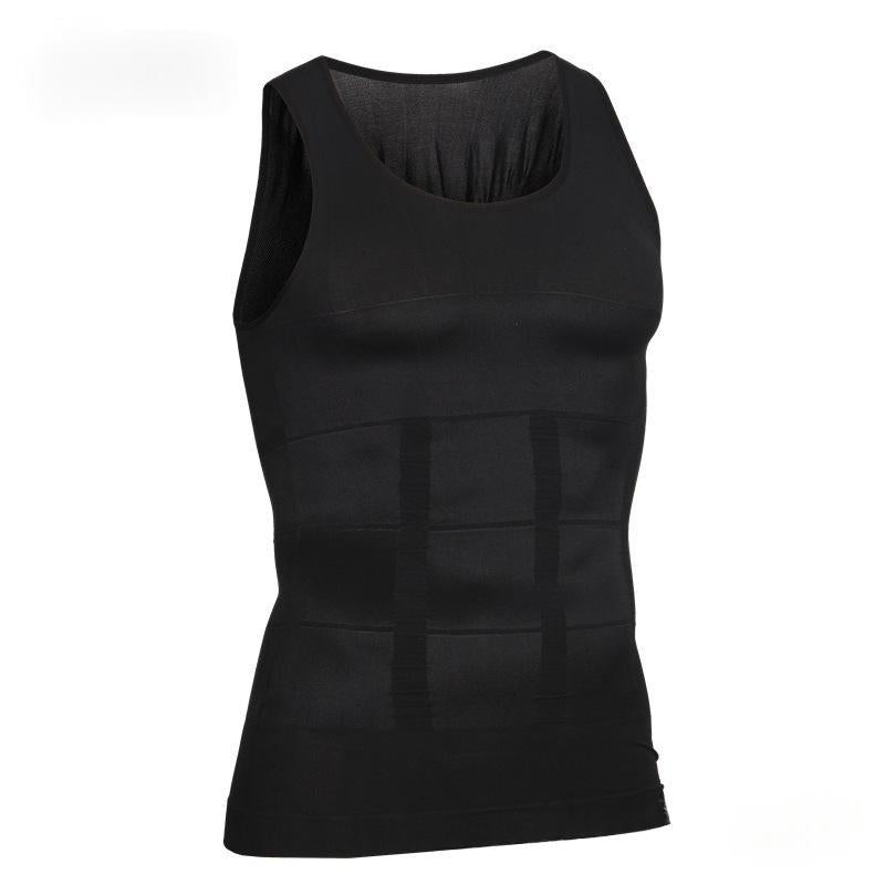 Sans couture Hommes Tummy-Contrôle Compression Corps-Former Veste Top