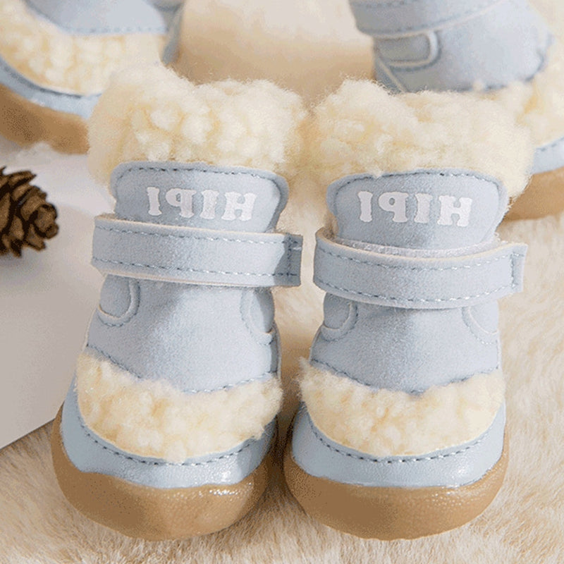 Chaussure de chien d'hiver épais anti-dérapant pluie Bottes de chiots de neige extérieur Paw protecteur de pied