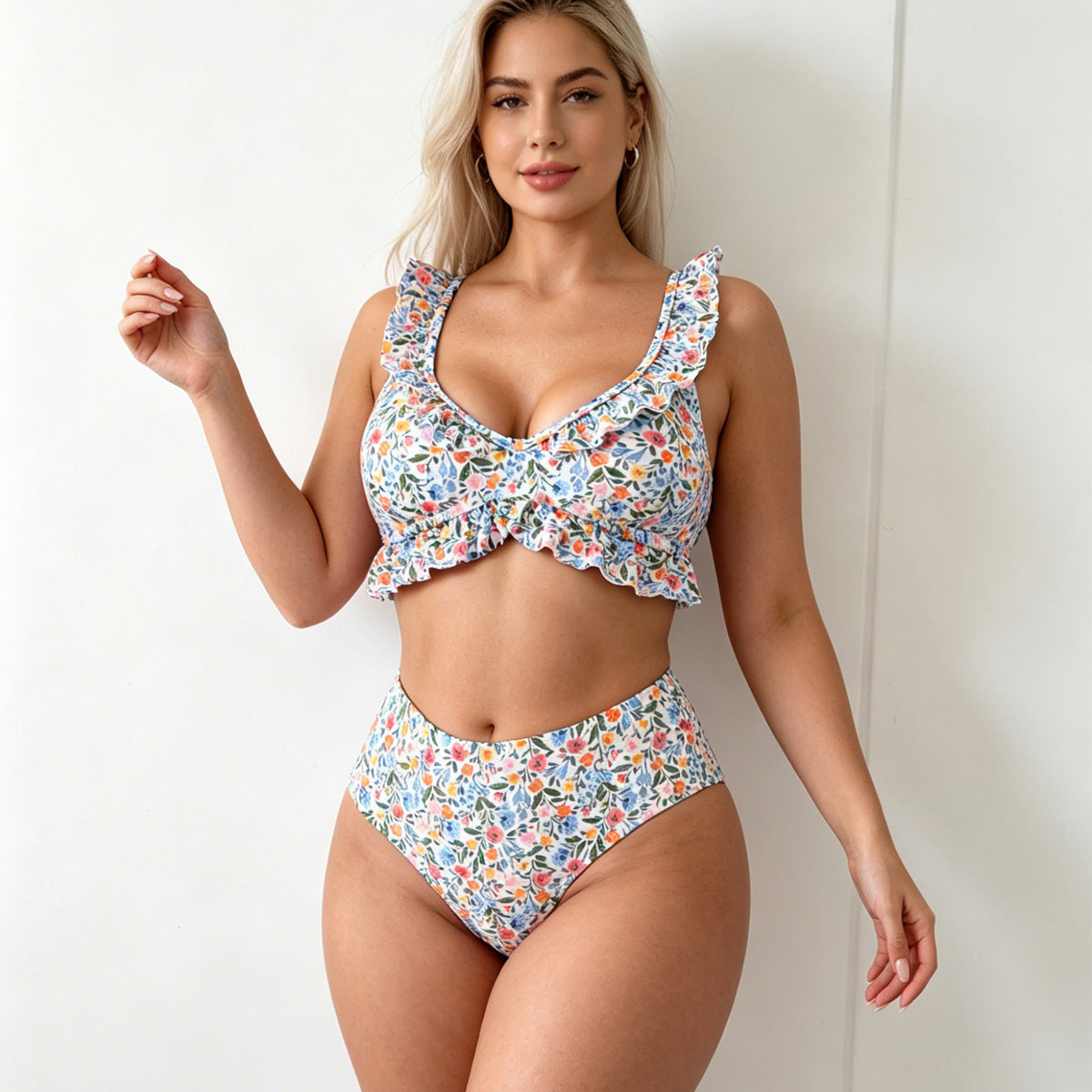 Ensemble de bikini à volants pour femmes