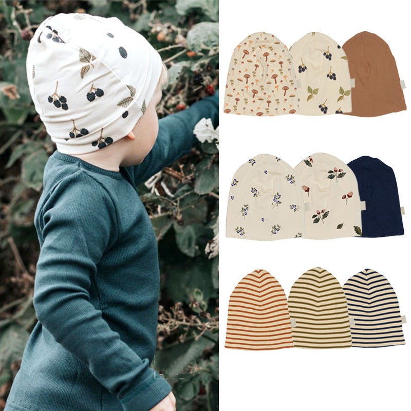 Chapeau chaud imprimé coton bébé