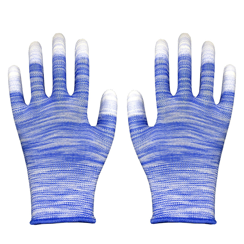 Protection du travail Gants de sécurité en nylon coloré PU