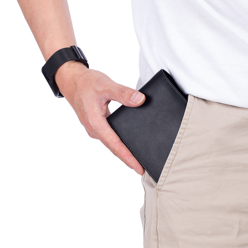 Soft Cowhide Trifold Wallet Homme multifonctionnel