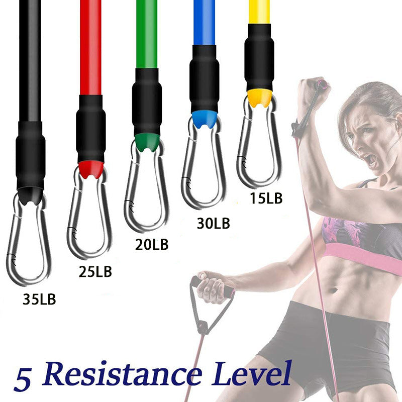 Ensemble de bande de résistance de l'équipement de fitness TPE 11-Piece