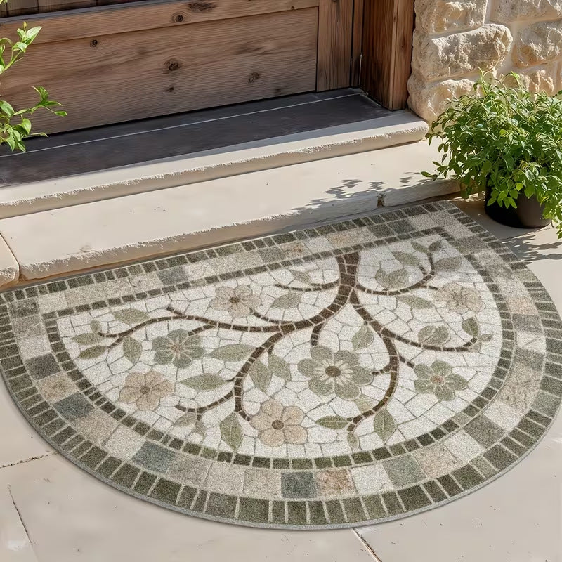 Tapis de sol en caoutchouc semi-circulaire et antisalissure