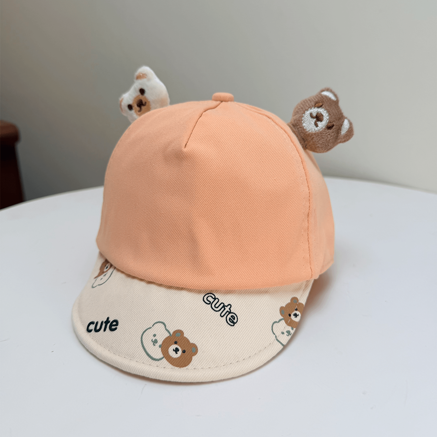 Patchwork style coréen Imprimé Lettering Soft Brimmed Baseball Cap avec Trois dimensions