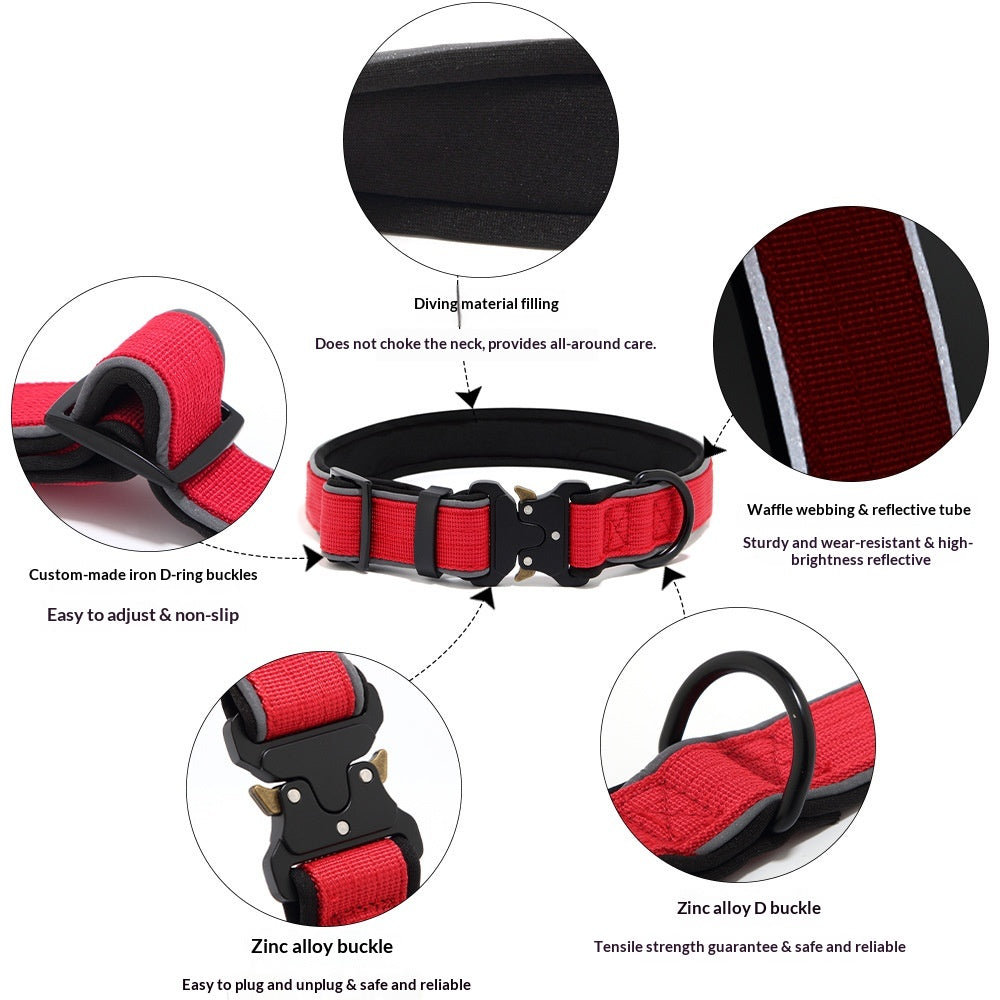 Collier de chien tactiqueHarness réfléchissant réglable