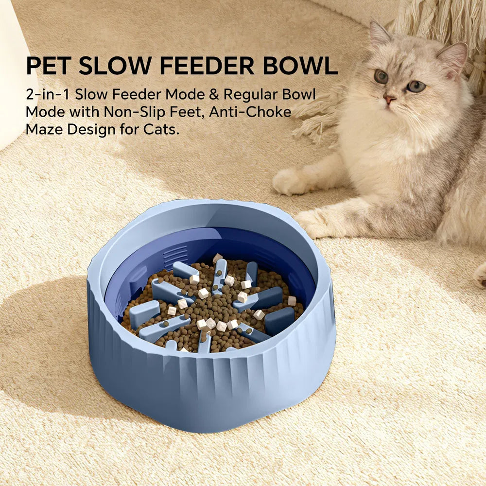 Blue Dual-usage Slow Food Bowl