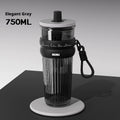 Paille grande capacité tasse d'eau-gray-1 pièce