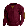 Chandail à manches longues Corduroy Col d'équipage pour hommes