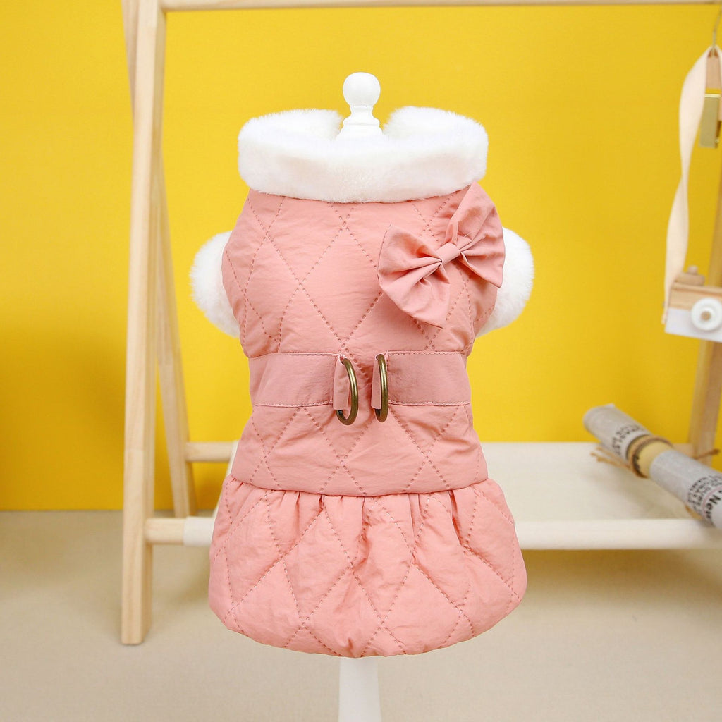 Vêtements de chien Petit chien Papillon Robe rembourrée en coton