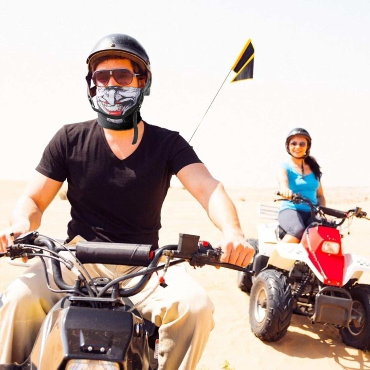 Ensemble de 2 masques de moto en polyester respirant