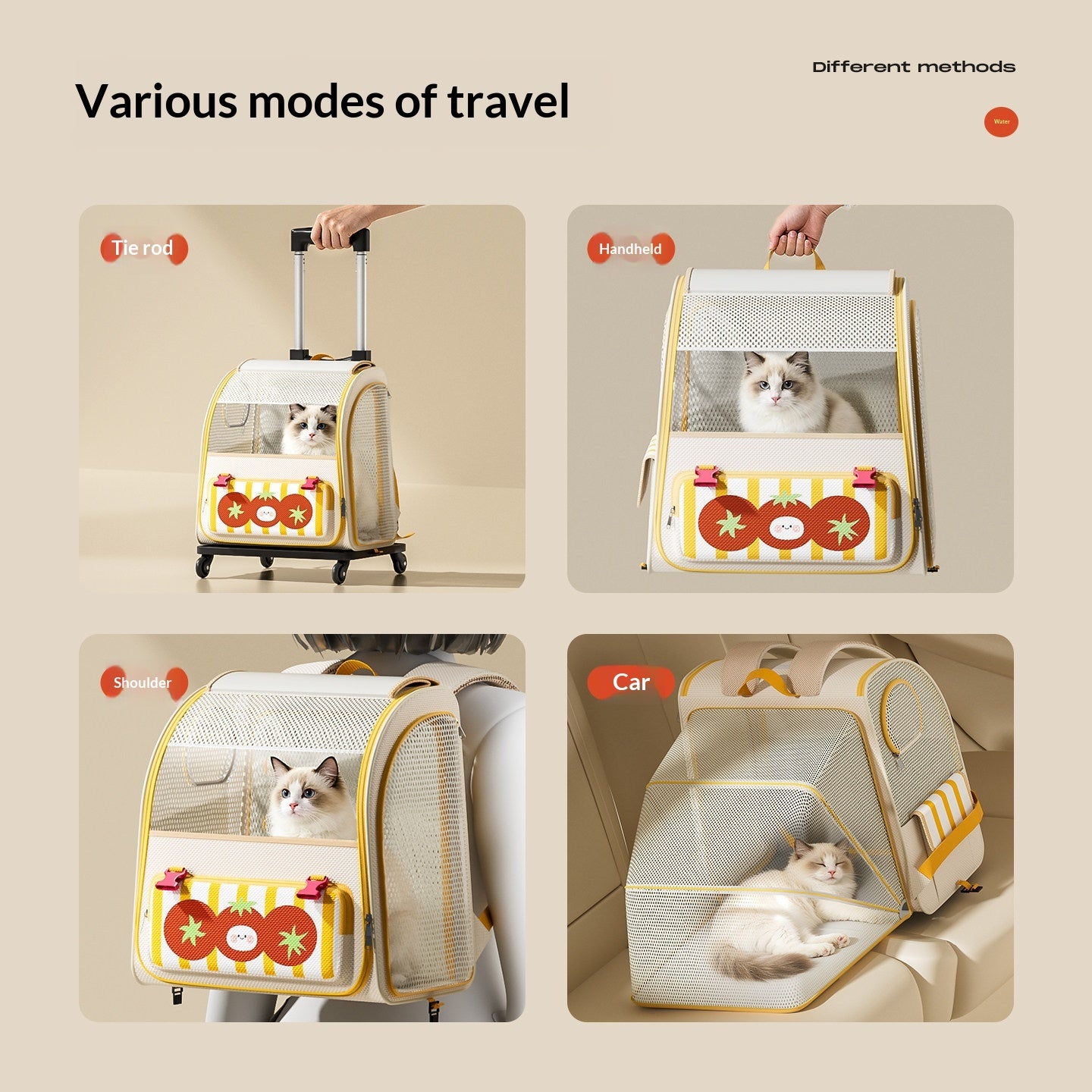 Sac à dos pour animaux de compagnie Portable extérieur Grande capacité
