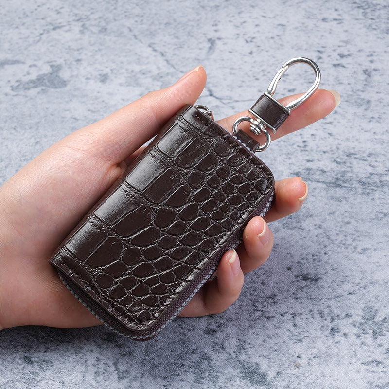 Cas clé de voiture zippée unisexe