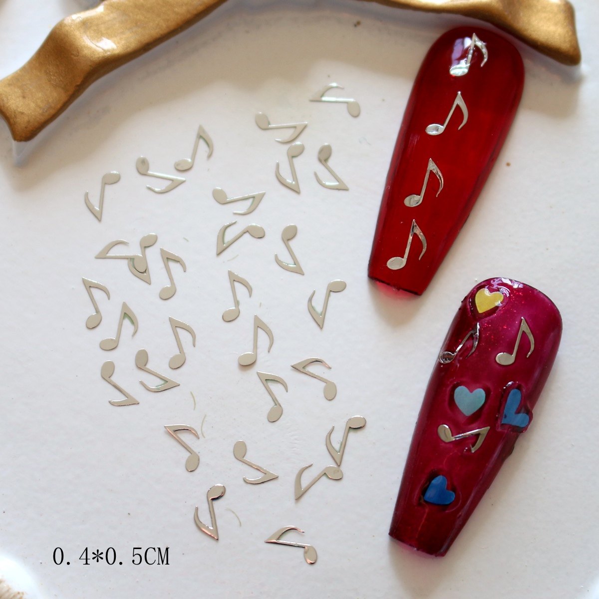 Flakes en métal d'art d'étoile d'or et d'argent