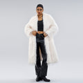 Collar Artificial Fur Top Fur Coat Tempérament de style long pour la navette