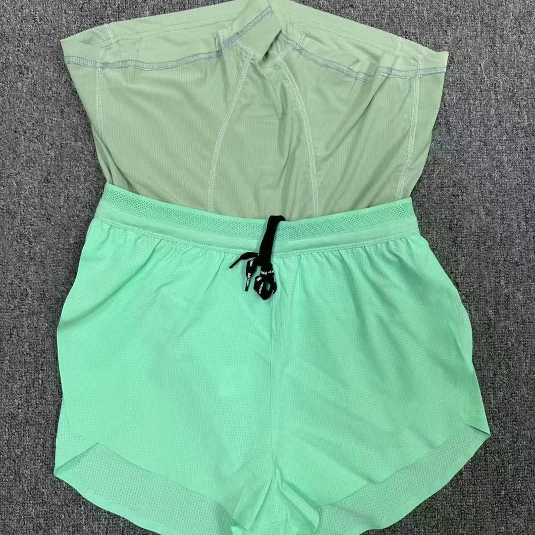 Pocket Marathon Courant Short Piste et champ Respirant Doublure Quatre coins
