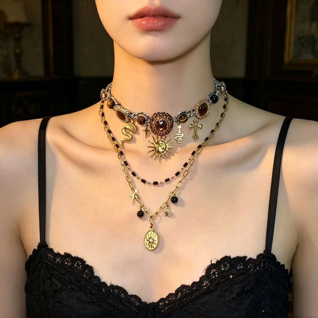 Collier multicouche de tournesol