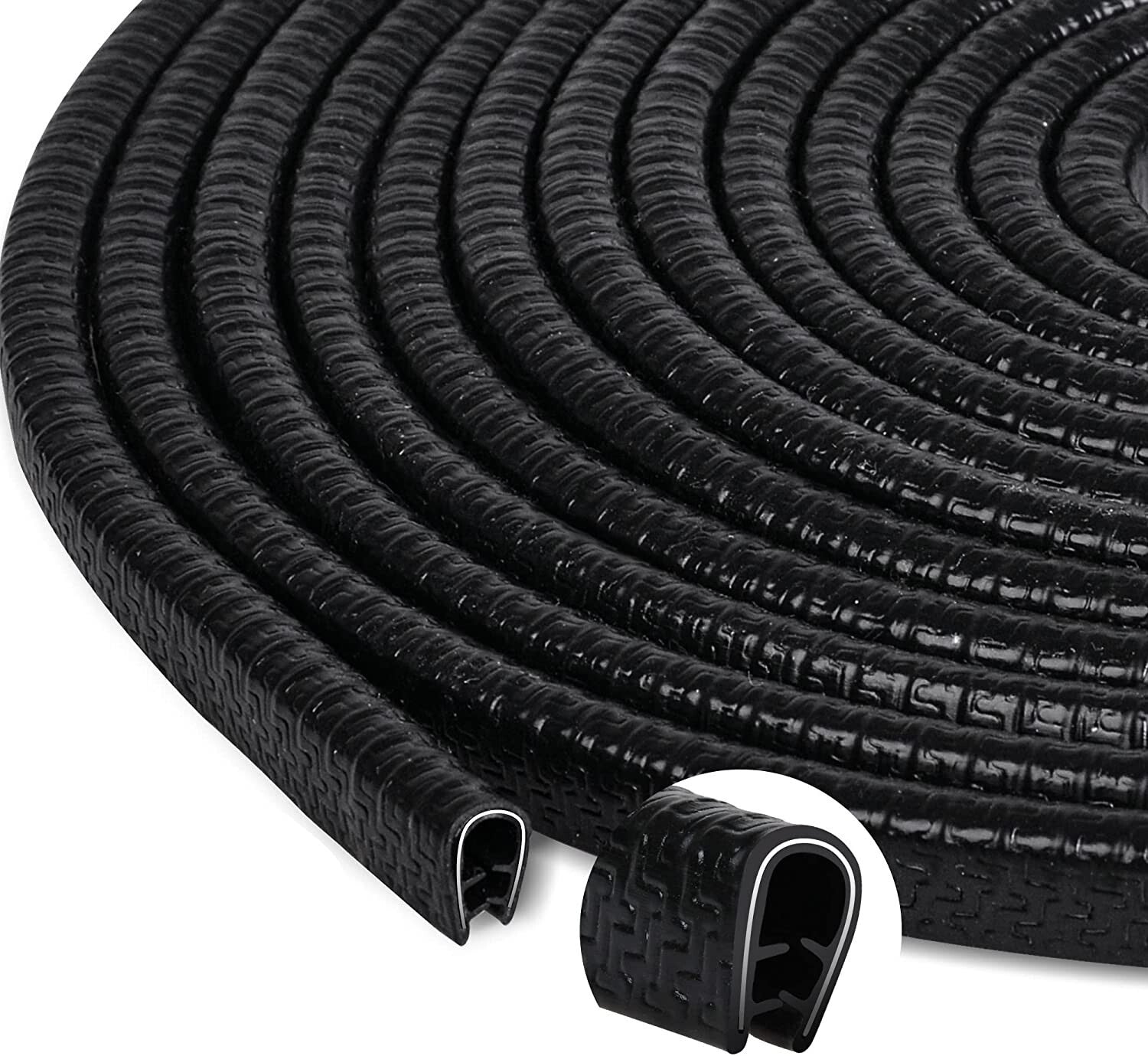 10M porte de voiture Boot Edge Protecteur bande Trim U forme garde joint caoutchouc BLACK UK