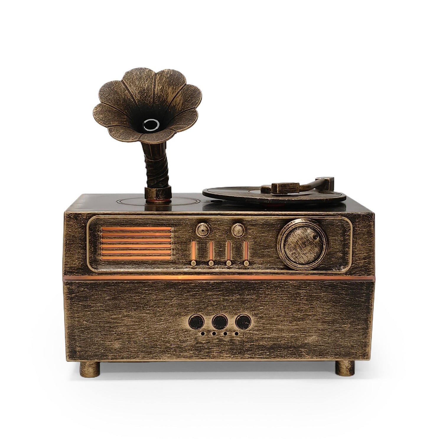 Rétro Rotation Phonographe Aromathérapie Diffuseur Bluetooth Haut-parleur Créatif Piec décoratif