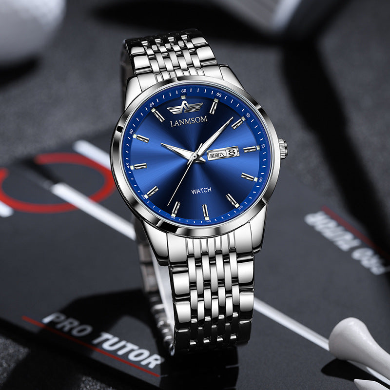 Slim Business Watch Affichage double-date étanche Lumineux et entièrement automatique