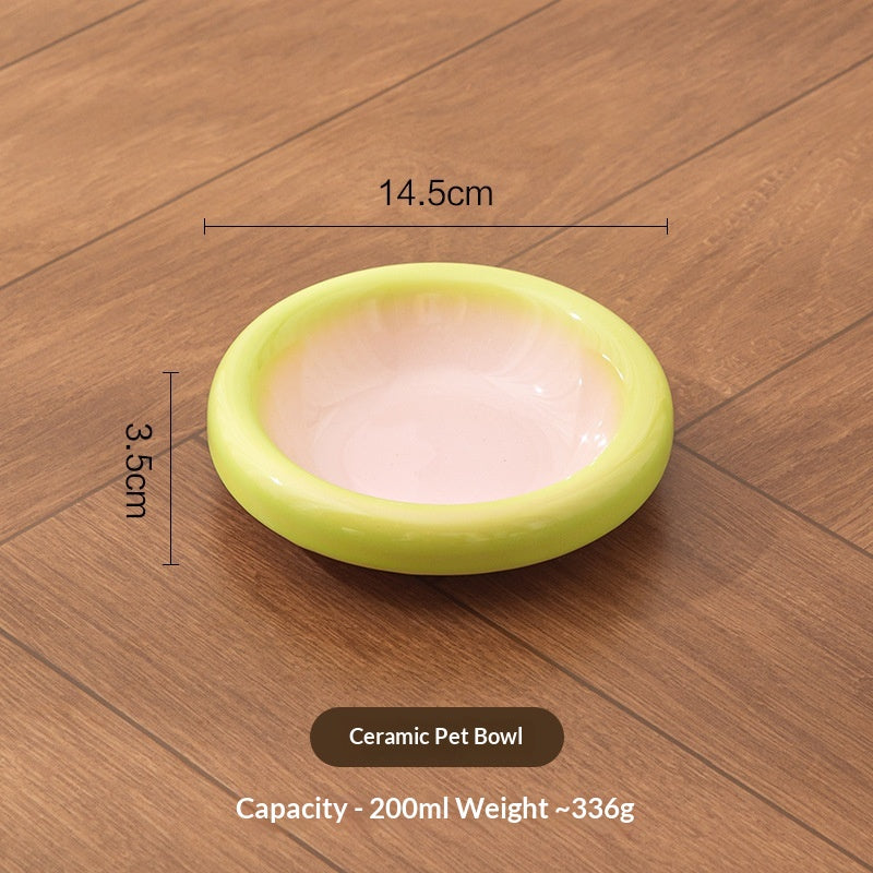 Ceramic Pet Bowl de couleur brune