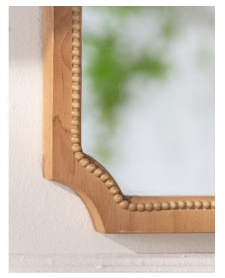 Miroir mural en bois massif vintage