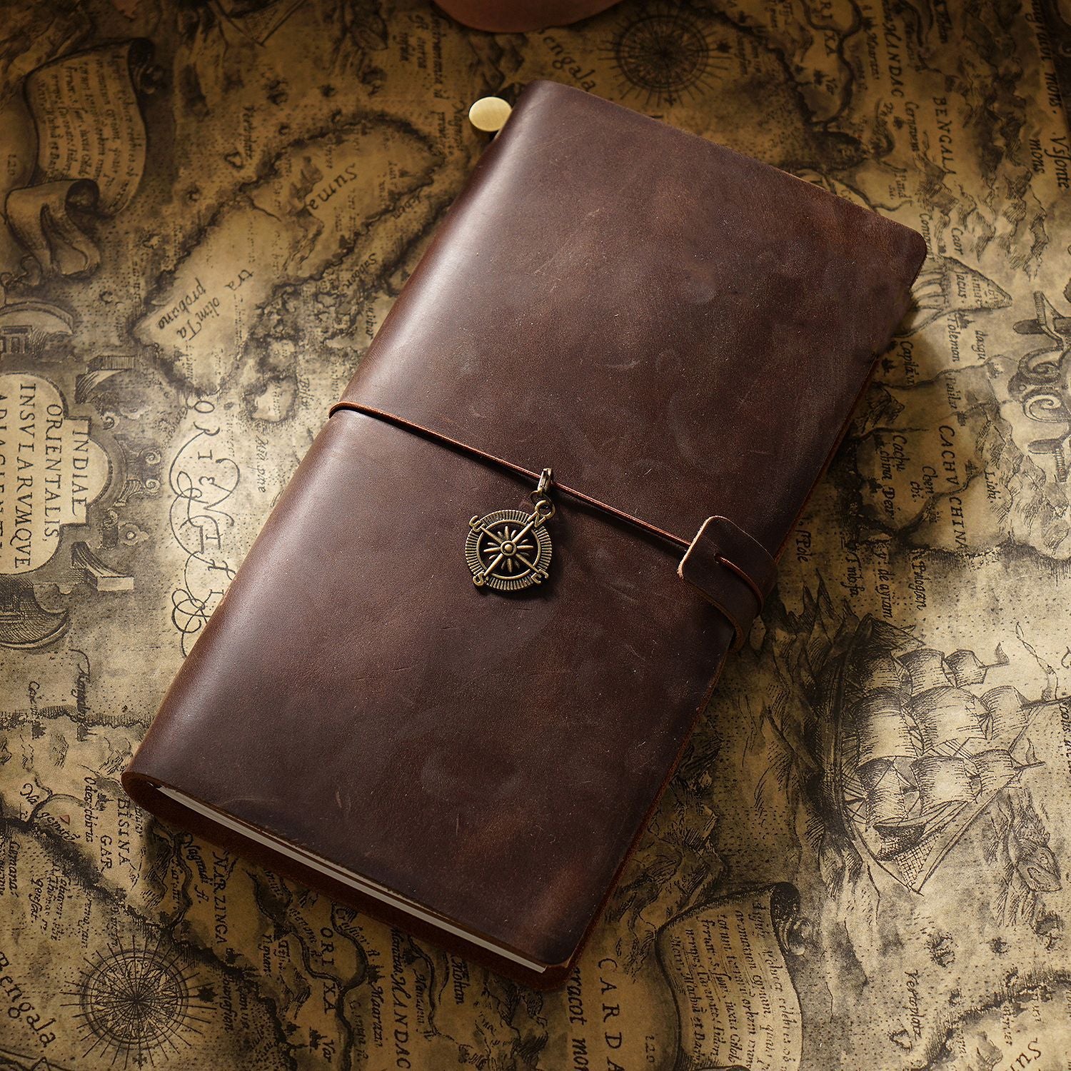 Carnet de voyage Cowhide Leather Journal Vintage