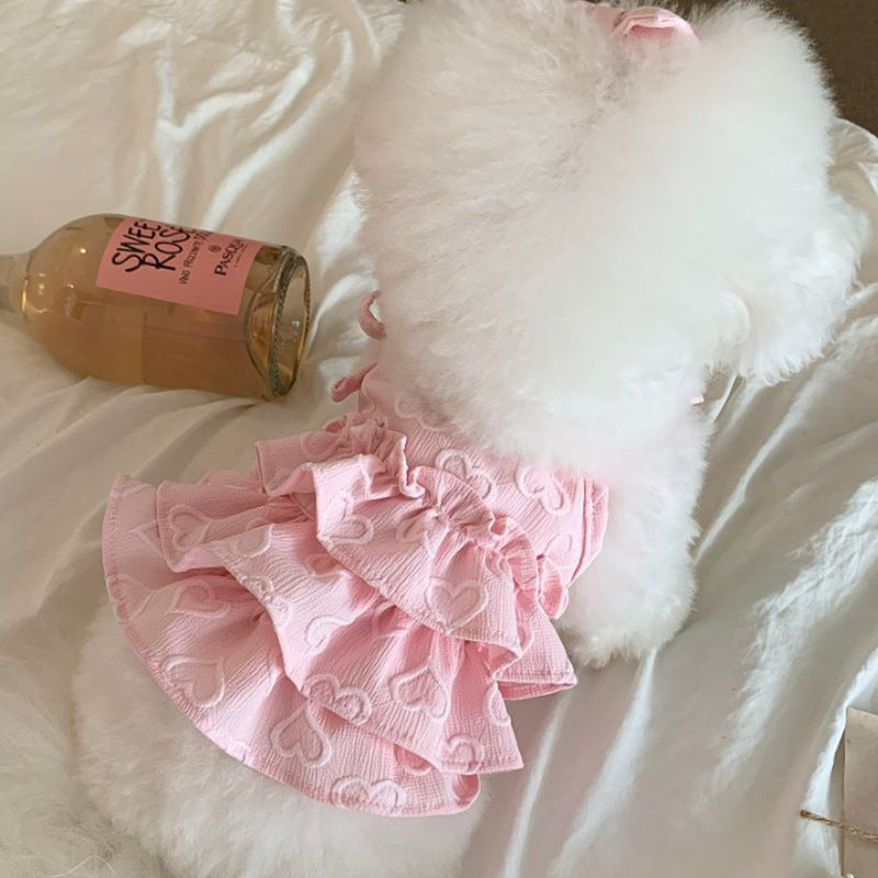 Robe de chien en forme de cœur printemps-été
