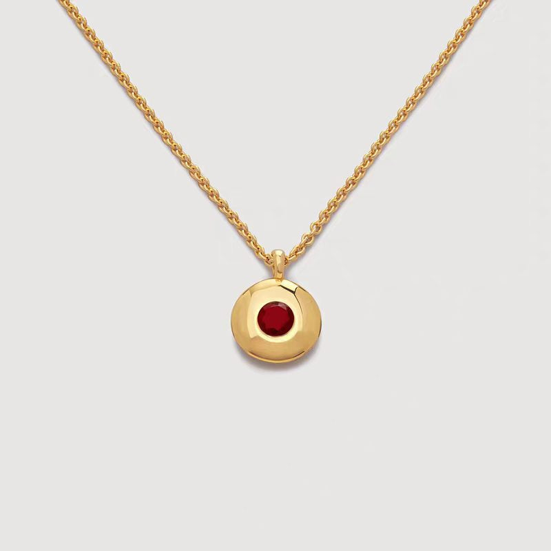 Collier de collier en pierre de naissance rubis et polyvalent fait avec des pierres gemmes naturelles