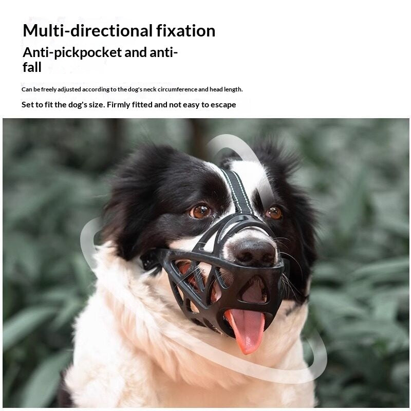 Dog Muzzle to Prevent Biting and Barking - Stop Bark Mask that Allows Drinking