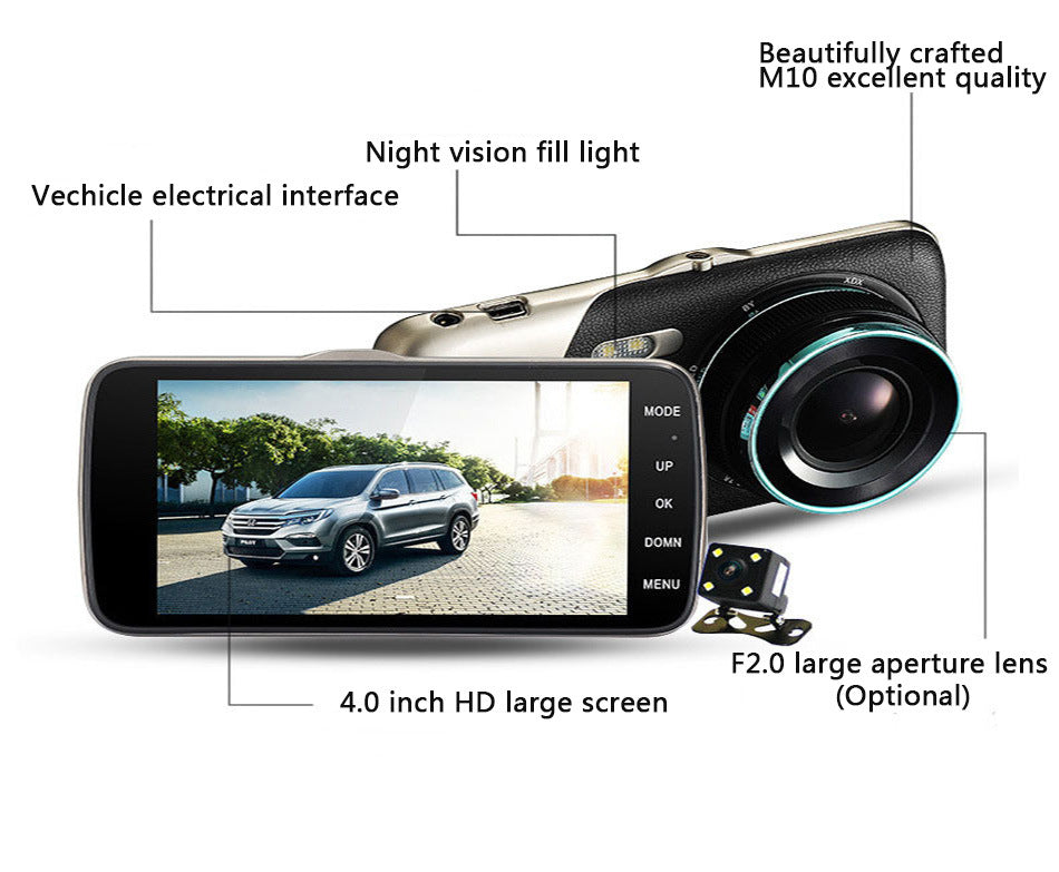 Enregistrement de conduite de voiture HD 1080P