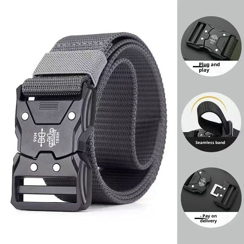 Ceinture de toile en nylon boucle tactique homme