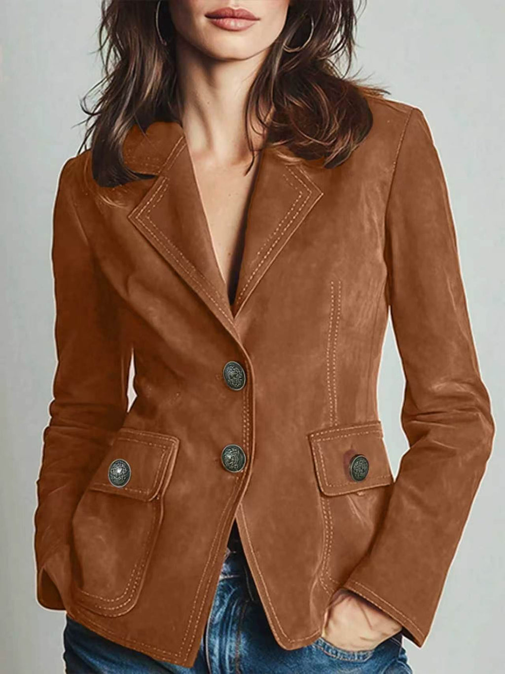 Lapel Blazer à la mode pour les femmes