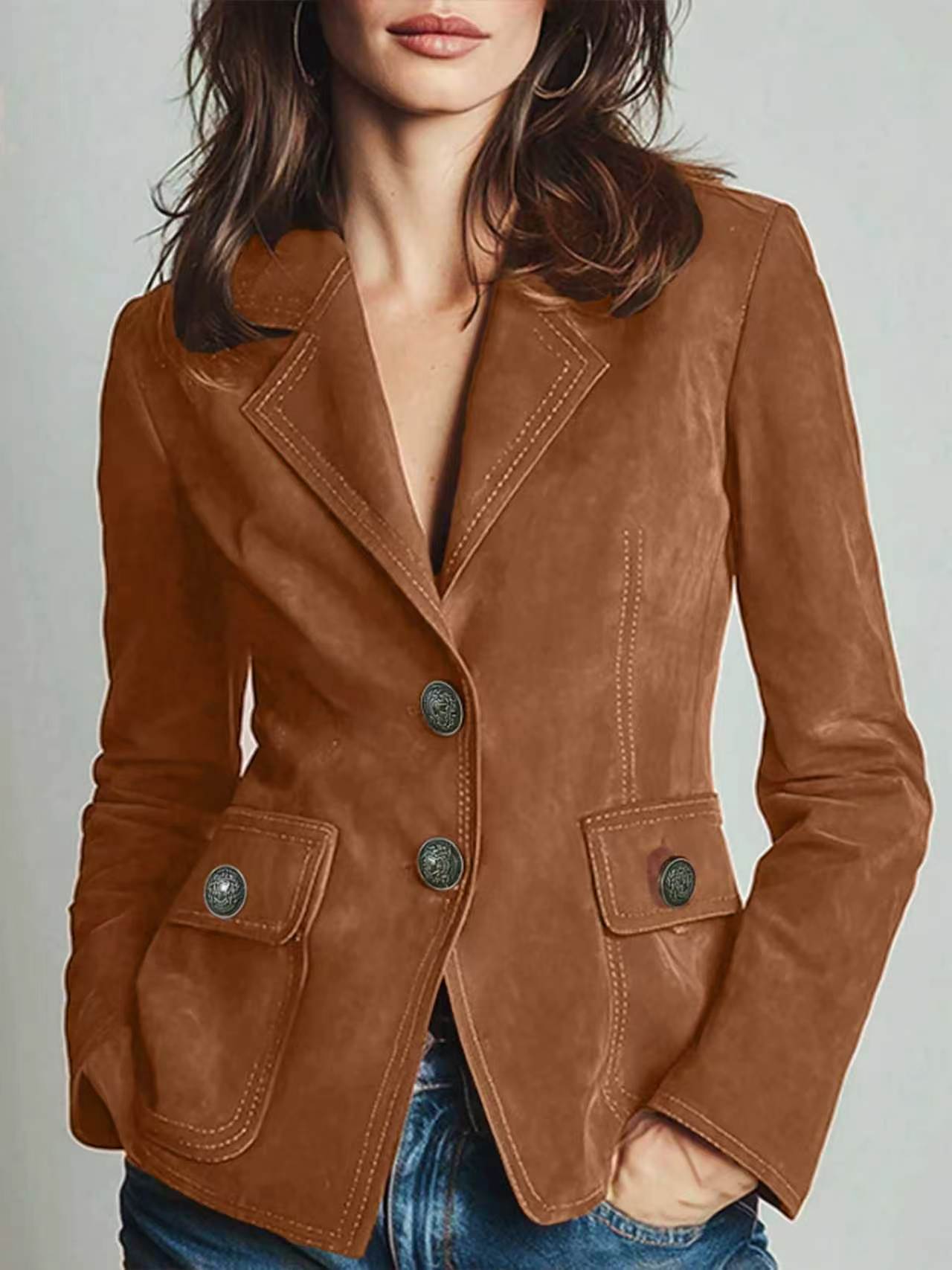 Lapel Blazer à la mode pour les femmes