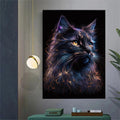 Résumé Magic Cat and Coffee Print toile peinture