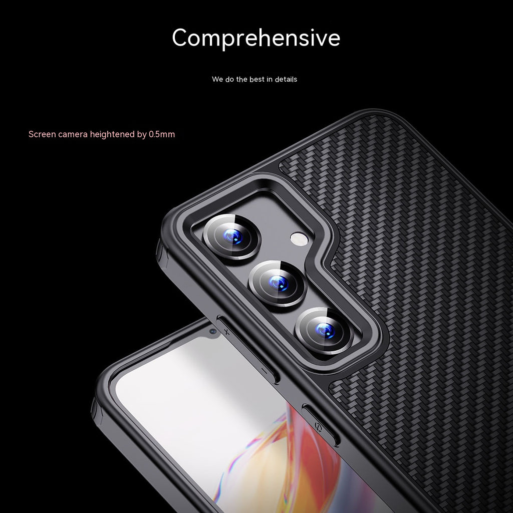 Boîtier de téléphone Aramid Fibre givrée Couverture de protection anti-goutte Coque magnétique