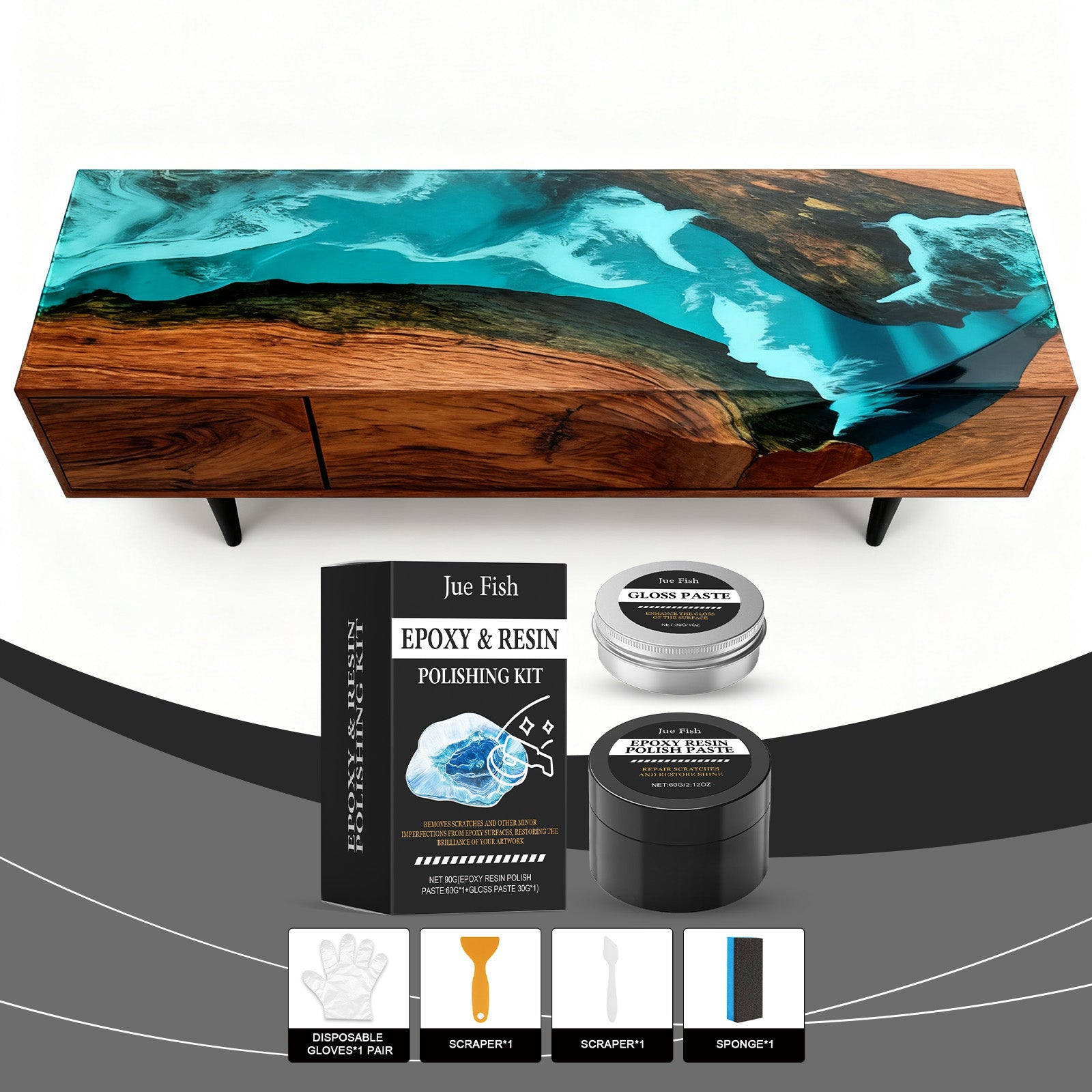 Ensemble de polissage de résine Epoxy 1 Set-1box