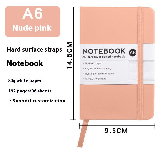 A5 Bureau de la peau de main Feeling Pu Bracelet en cuir journal