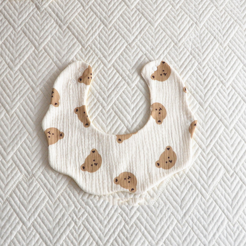 Coton Cinq couches Bib Pétale Baby Salive Serviette
