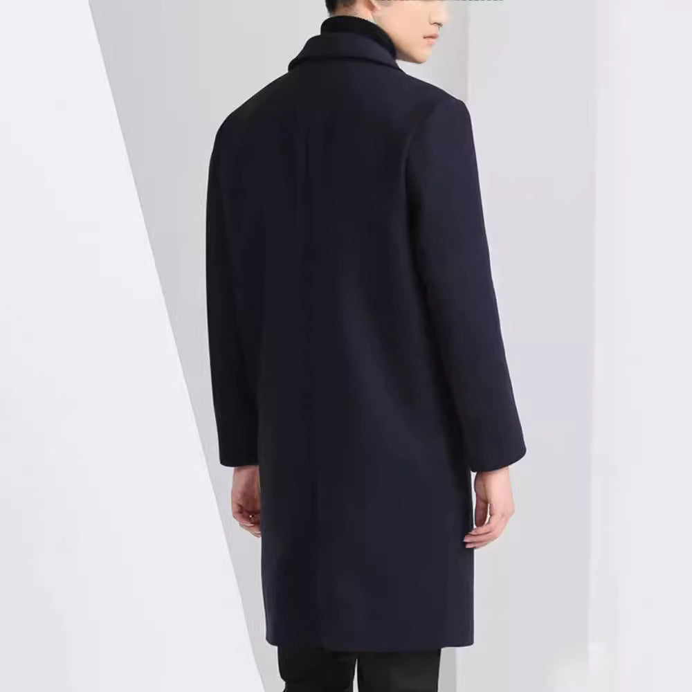 Manteau de laine mi-longueur pour hommes