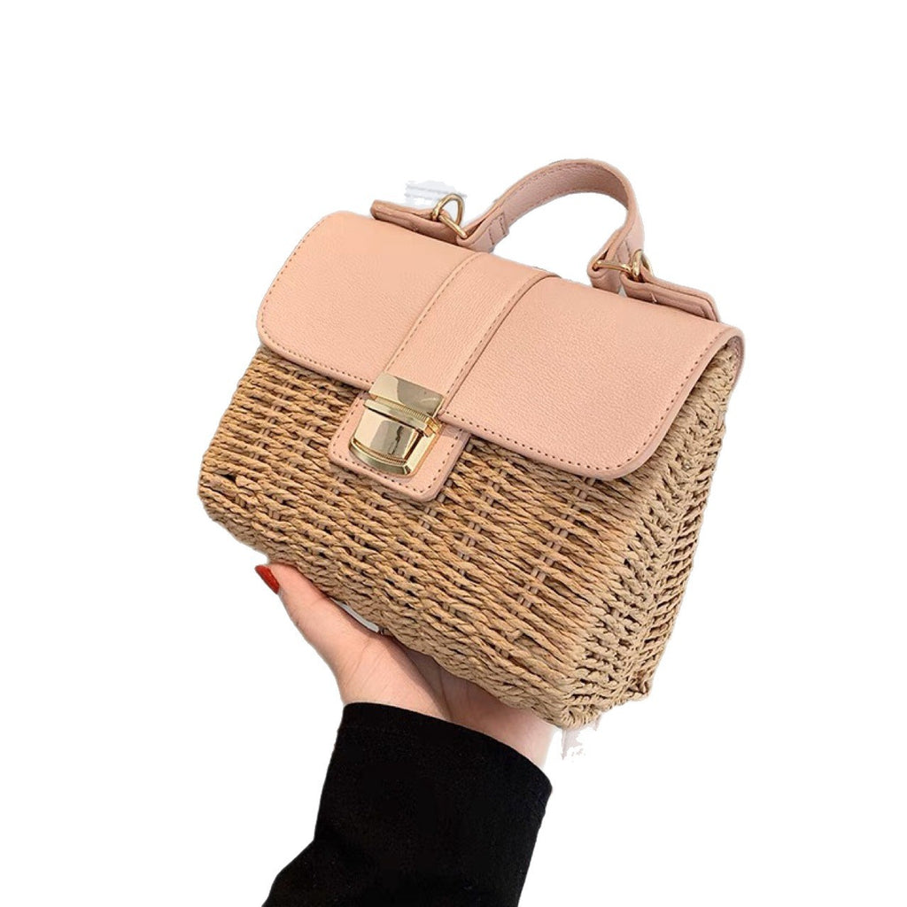 Springsummer Chic Woven Trendy Sac à main Straw Crossbody Sac