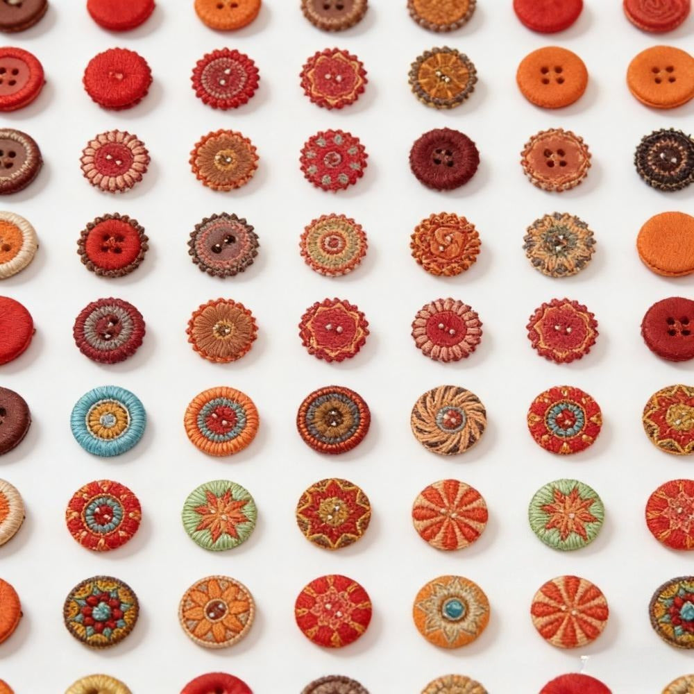 Ensemble de 200 boutons en bois – 100 Round + 100 engrenages pour tricoter